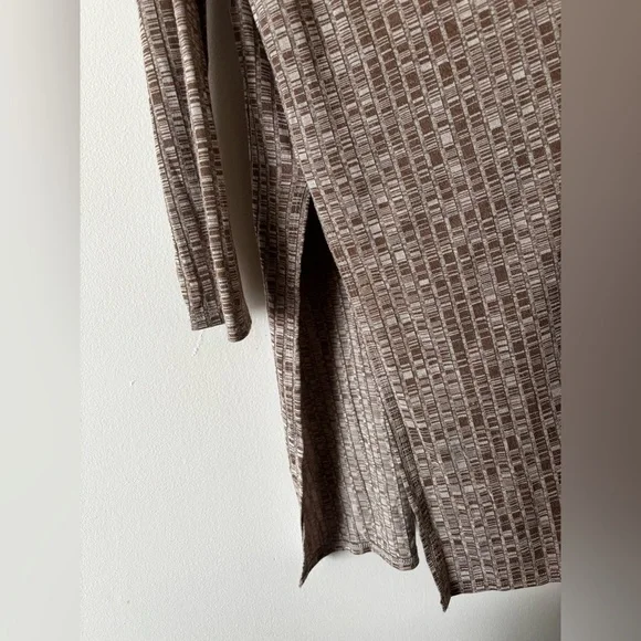 Tan Long Sleeve Open Front Long Cardigan - Picture 3 of 6